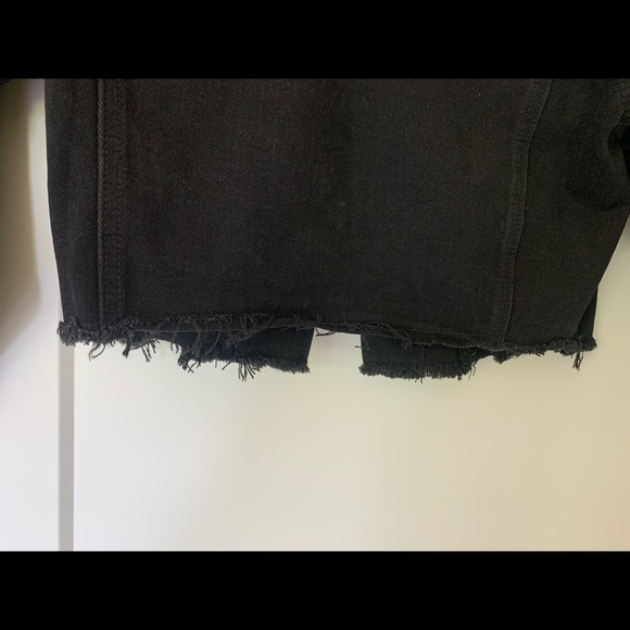 Black crop Jean jacket - Picture 4 of 5